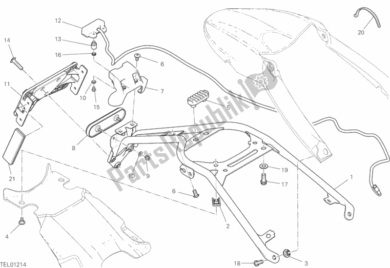 Toutes les pièces pour le Support De Plaque du Ducati Scrambler Desert Sled Thailand USA 803 2020